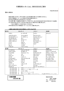 千葉県産カーネーション 母の日注文のご案内