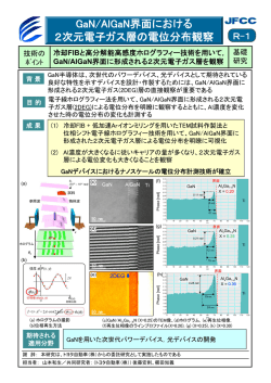 GaN/AlGaN界面における 2次元電子ガス層の電位分布観察