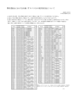 過去の使用について情報を公開