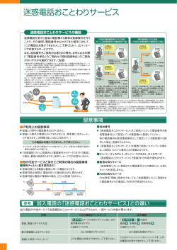 「迷惑電話おことわりサービス」ご利用ガイド