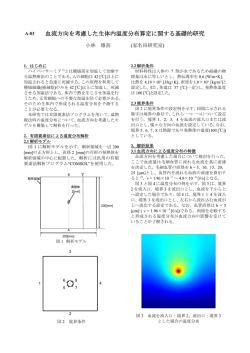 血流方向を考慮した生体内温度分布算定に関する基礎的研究