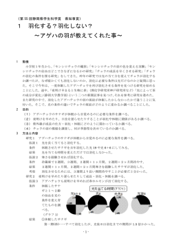 1 羽化する？羽化しない？ ～アゲハの羽が教えてくれた事～