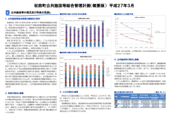 松前町公共施設等総合管理計画（概要版） 平成27年3月