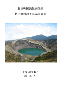 特定健康診査等実施計画書