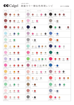 廃盤カラー類似色再現レシピ