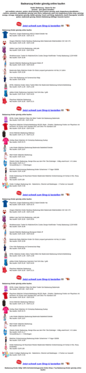Badeanzug Kinder g&uuml;nstig online kaufen Jetzt schnell