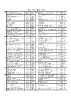 2007年封切一覧（日本映画）