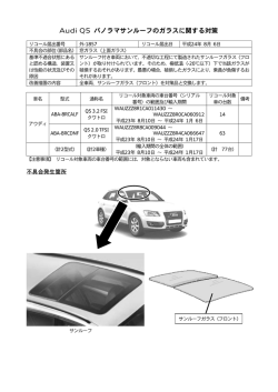 Audi Q5 パノラマサンルーフのガラスに関する対策