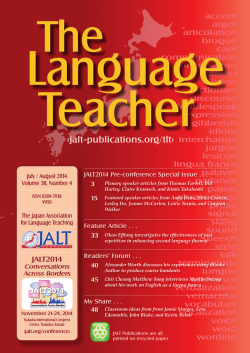 Language Teacher - JALT Publications