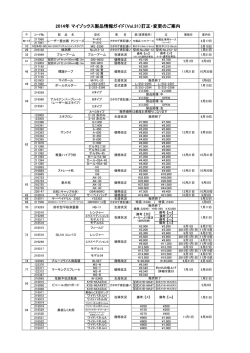2014年 マイゾックス製品情報ガイド（Vol.31）訂正・変更のご案内