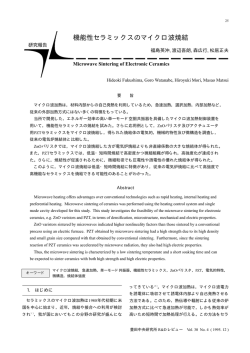 機能性セラミックスのマイクロ波焼結