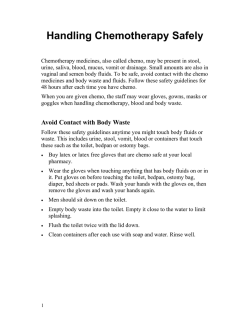 Handling Chemotherapy Safely - Health Information Translations