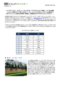 アジアのショッピング都市 トップ 10