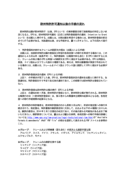 欧州特許許可通知以後の手続の流れ