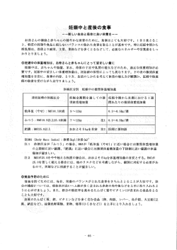 を母さんの健康と赤ちゃんの健やかな発育のために 食事はとても大切