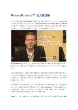 ReverseRadiance&trade; 逆光線追跡