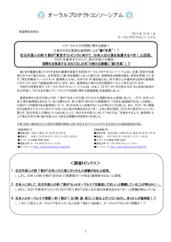 オーラルケアの実態に関する調査 - オーラルプロテクト コンソーシアム