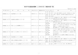 日本下水道協会規格（JSWAS）制定状況一覧