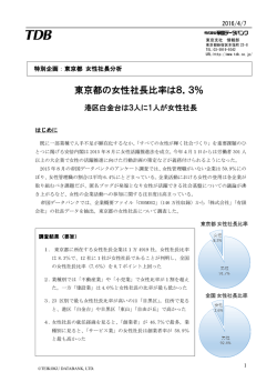 東京都 女性社長分析