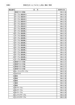 別表5（ベルフォーレ津山 備品）[150KB PDFファイル]