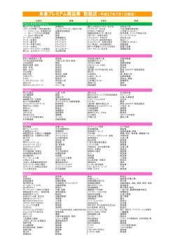 本巣プレミアム商品券 取扱店 （平成27年7月1日現在）