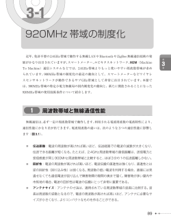 920MHz 帯域の制度化