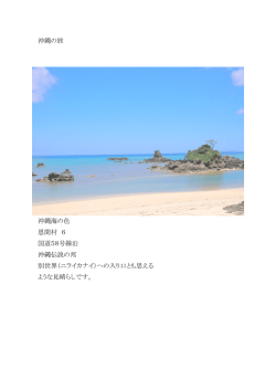 沖縄の旅 沖縄海の色 恩間村 6 国道58号線沿 沖縄伝説の邦 別世界