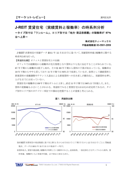 J-REIT 賃貸住宅（実績賃料と稼働率）の時系列分析