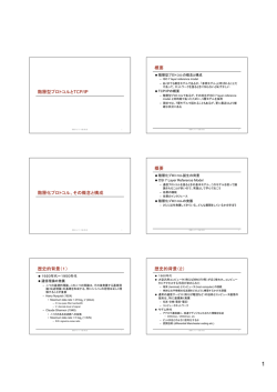 階層型プロトコルとTCP/IP 概要 階層化プロトコル、その概念と構成 概要
