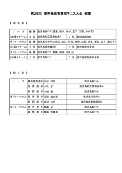 第25回 鹿児島県実業団テニス大会 結果