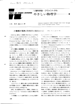 23. やさしい物理学(19) 2種類の電気、Basic 数学 1993.9