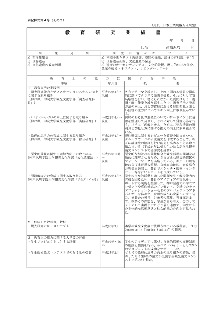 業績一覧