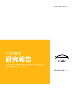 PDF 0.97MB - 和歌山県工業技術センター