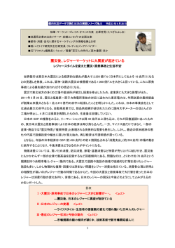 震災後、レジャーマーケットに大異変が起きている