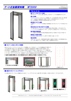 ゲート式金属探知機 WT2000