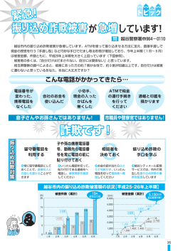 緊急！ 振り込め詐欺被害