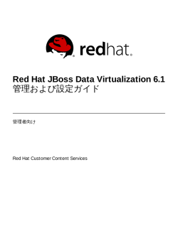 Red Hat JBoss Data Virtualization 6.1 管理および設定ガイド