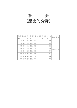 社 会 （歴史的分野）