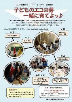 （PDF 609.3KB）平成28年度チャレンジ・モニター募集チラシを