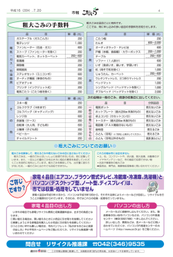 粗大ごみの手数料