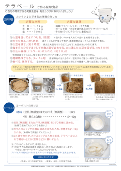 テ ラ ペ ー ル で作る発酵食品