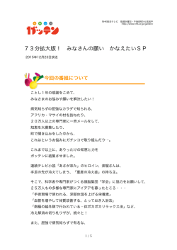 73分拡大版！ みなさんの願い かなえたいSP