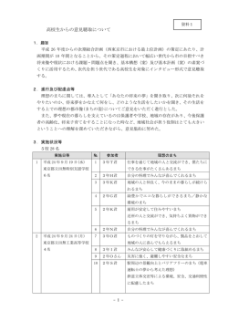 資料1 高校生からの意見聴取について