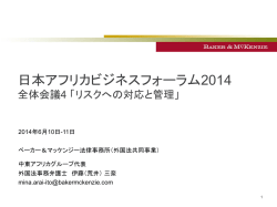 日本アフリカビジネスフォーラム2014