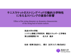 テニスラケットのストリングベッドの動的力学特性 に