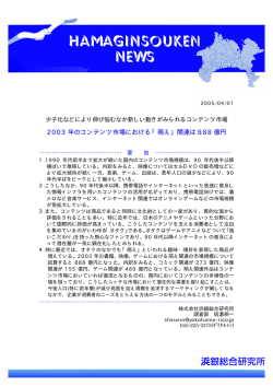 2003 年のコンテンツ市場における「萌え」関連は 888