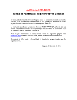 CURSO DE FORMACI&Oacute;N DE INT&Eacute;RPRETES M&Eacute;DICOS