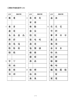 異体字リスト