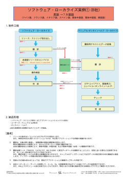 1. ソフトウェア・ローカライズ実例