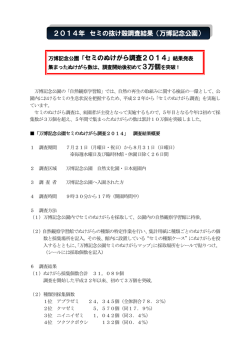 万博記念公園「セミのぬけがら調査2014」結果発表 2014年 セミの